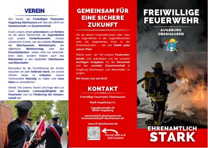 Informations-Falzflyer der Feuerwehr